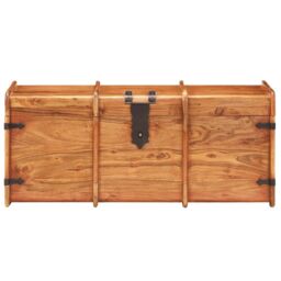 Berkfield Home Storage Chest 90x40x40 cm Solid Acacia Wood in Brown - Size: 90 x 40 x 40 cm - thumbnail 3