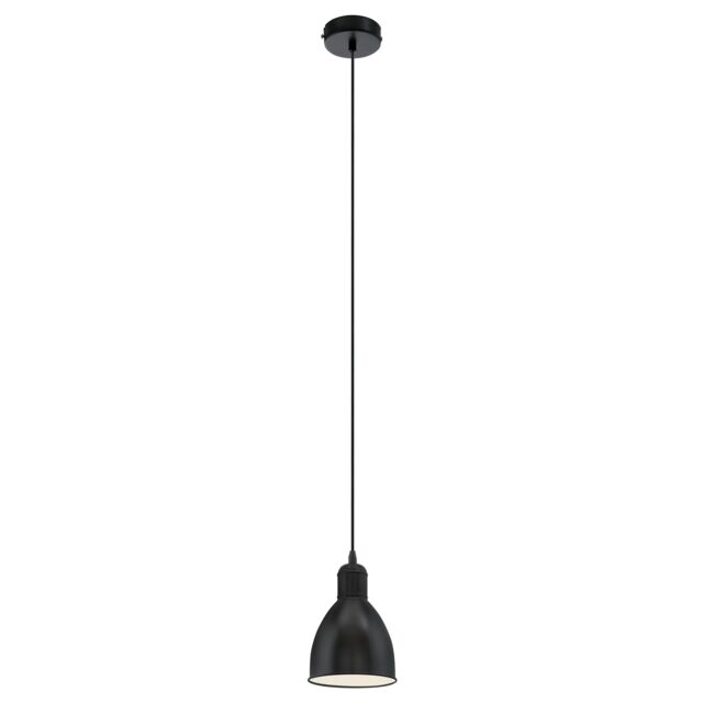 Loops Hanging Ceiling Pendant Light Black & White Steel 1 x 40W E27 Bulb - image 1