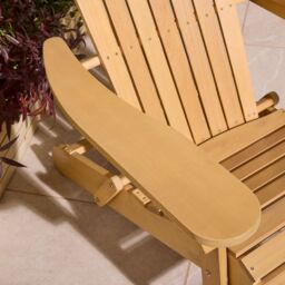 Rowlinsons Sandown Folding Adirondack Chair - Timber - L87 x W78.5 x H92 cm in Brown - thumbnail 2