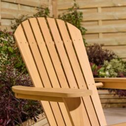 Rowlinsons Sandown Folding Adirondack Chair - Timber - L87 x W78.5 x H92 cm in Brown - thumbnail 4