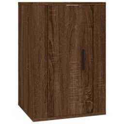 Berkfield Home Wall Mounted TV Cabinets 2 pcs Brown Oak 40x34.5x60 cm - thumbnail 5