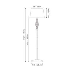 Ruma Elegant Silver Metal Swirl Modern Living Room Lamp Twist Design - thumbnail 4