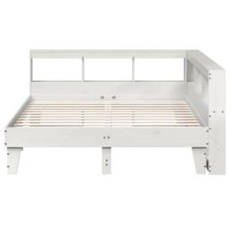 Berkfield Home Bookcase Bed without Mattress White 140x200cm Solid Wood Pine - Size: 140x200 cm - thumbnail 5