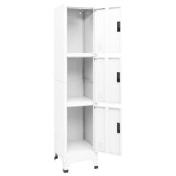 Berkfield Home Locker Cabinet White 38x45x180 cm Steel - Size: 38 x 45 x 180 cm