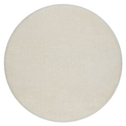 RugsX Dywaniki Łazienkowe Rug in White - Size: 100 cm diameter - thumbnail 1
