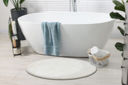 RugsX Dywaniki Łazienkowe Rug in White - Size: 100 cm diameter - thumbnail 3