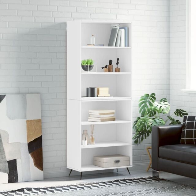Berkfield Home Highboard White 69.5x32.5x180 cm Engineered Wood - image 1