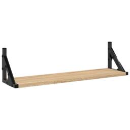 Berkfield Home Wall Shelves 2 pcs Sonoma Oak 60x15x15.5 cm in Light Brown - thumbnail 4
