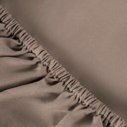 OHS Ultra Soft Microfibre Plain Fitted Bed Sheet in Light Brown - Size: Double - thumbnail 4