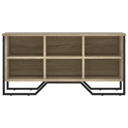Berkfield Home Shoe Cabinet Sonoma Oak 90x38x45.5 cm Engineered Wood - thumbnail 4