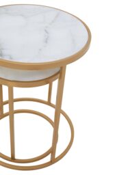 Orsina Elegant Set Of Two Nesting Tables, Versatile Nesting Table For Livingroom, Durable Modern Nesting Tables in Gold - thumbnail 4
