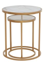 Orsina Elegant Set Of Two Nesting Tables, Versatile Nesting Table For Livingroom, Durable Modern Nesting Tables in Gold - thumbnail 6