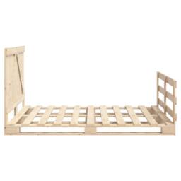 Berkfield Home Beautiful Bed Frame without Mattress with Headboard 140x200 cm So in Light Brown - thumbnail 8