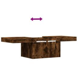 Berkfield Home Decorative Coffee Table Smoked Oak 100x55x40 cm Engineered Wood in Brown - Size: 100 x 55 x 40 cm - thumbnail 9