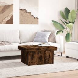 Berkfield Home Decorative Coffee Table Smoked Oak 100x55x40 cm Engineered Wood in Brown - Size: 100 x 55 x 40 cm - thumbnail 1