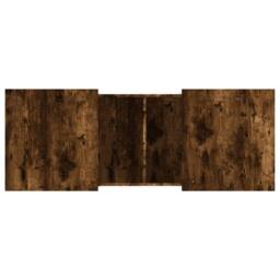 Berkfield Home Decorative Coffee Table Smoked Oak 100x55x40 cm Engineered Wood in Brown - Size: 100 x 55 x 40 cm - thumbnail 8