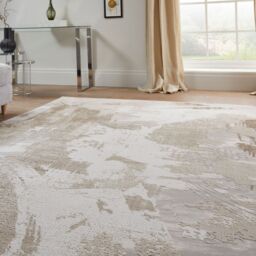 The Rug Shop UK Beige Abstract Modern Easy To Clean Ivory Area Rug - Size: 240 cm x 320 cm - thumbnail 2