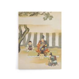 "Artery8 Kusunoki Masashige Before Battle Canvas Wall Art Print Sekka in Green - Size: W18"" x H24""" - thumbnail 1