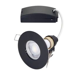 Netlighting Speculo Bathroom Recessed Fixed Matt Black Paint & Clear Glass IP65 - thumbnail 5