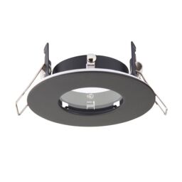 Netlighting Speculo Bathroom Recessed Fixed Matt Black Paint & Clear Glass IP65 - thumbnail 1