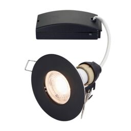 Netlighting Speculo Bathroom Recessed Fixed Matt Black Paint & Clear Glass IP65 - thumbnail 3