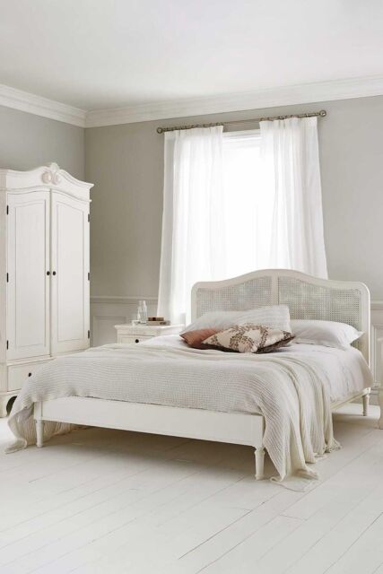 Time4sleep Liberty Rattan Wooden - Bed Frame in White - Size: King - image 1