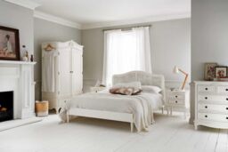 Time4sleep Liberty Rattan Wooden - Bed Frame in White - Size: King - thumbnail 2