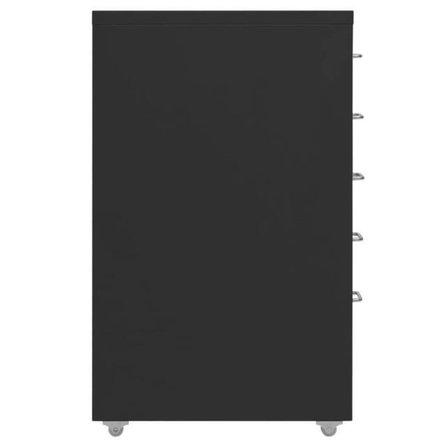 Berkfield Home Mobile File Cabinet Black 28x41x69 cm Metal - Size: 28 x 41 x 69 cm - image 1