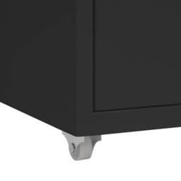 Berkfield Home Mobile File Cabinet Black 28x41x69 cm Metal - Size: 28 x 41 x 69 cm - thumbnail 7
