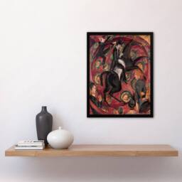Artery8 Circus Rider Castanets Dancers Kirchner Framed Wall Art Print in Red - Size: A3 - thumbnail 2