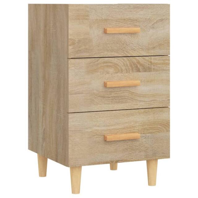 Berkfield Home Bedside Cabinet Sonoma Oak 40x40x66 cm Engineered Wood in Light Tan - Size: 40 x 40 x 66 cm - image 1