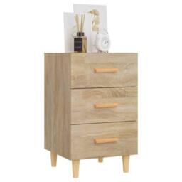 Berkfield Home Bedside Cabinet Sonoma Oak 40x40x66 cm Engineered Wood in Light Tan - Size: 40 x 40 x 66 cm - thumbnail 7