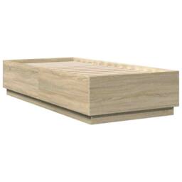 Berkfield Home Bed Frame without Mattress Sonoma Oak 100x200 cm in Light Brown - thumbnail 6