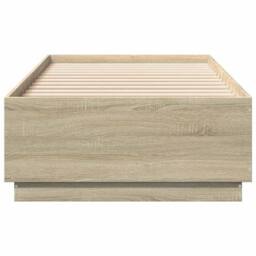 Berkfield Home Bed Frame without Mattress Sonoma Oak 100x200 cm in Light Brown - thumbnail 4