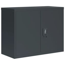 Berkfield Home File Cabinet Anthracite 90x40x70 cm Steel in Black - Size: 90 x 40 x 70 cm - thumbnail 2
