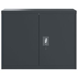 Berkfield Home File Cabinet Anthracite 90x40x70 cm Steel in Black - Size: 90 x 40 x 70 cm - thumbnail 3