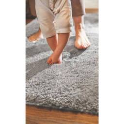THE RUGS Soft Washable Shaggy Rug - Polypropylene 30mm Pile Non Slip in Grey - Size: 60 cm x 100 cm - thumbnail 5