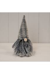 KDMD Fabric Gonk with Gold Stripey Hat in Grey - thumbnail 1