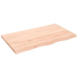 Berkfield Home Wall Shelf 100x60x(2-4) cm Untreated Solid Wood Oak in Natural - thumbnail 3