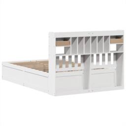 Berkfield Home Beautiful Bed Frame without Mattress White 150x200 cm King Size S - thumbnail 7