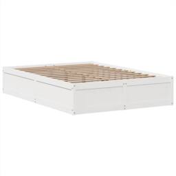 Berkfield Home Beautiful Bed Frame without Mattress White 150x200 cm King Size S - thumbnail 5