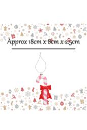 VFM e-Store Christmas Tree Decoration Hanging Candy Cane Ornament 18x8x2 in Red - thumbnail 2