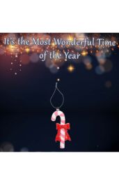 VFM e-Store Christmas Tree Decoration Hanging Candy Cane Ornament 18x8x2 in Red - thumbnail 3