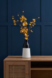 BHS Bottle Shape Ceramic Vase in Black - thumbnail 1