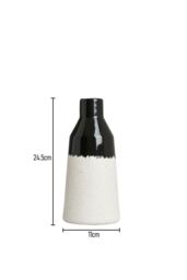 BHS Bottle Shape Ceramic Vase in Black - thumbnail 4