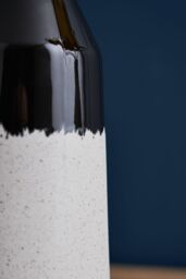 BHS Bottle Shape Ceramic Vase in Black - thumbnail 3