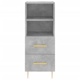 Berkfield Home Highboard Concrete Grey 34.5x34x180 cm Engineered Wood - thumbnail 6
