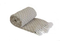 New Edge Blinds Stockholm Collection Cotton Throw in Natural - Size: 178 cm x 254 cm - thumbnail 5