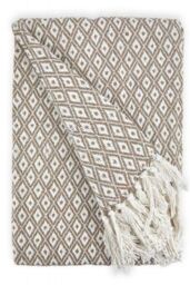 New Edge Blinds Stockholm Collection Cotton Throw in Natural - Size: 178 cm x 254 cm - thumbnail 1