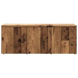 Berkfield Home TV Cabinet Old Wood 80x34x30 cm Engineered Wood in Brown - Size: 80 x 34 x 30 cm - thumbnail 4
